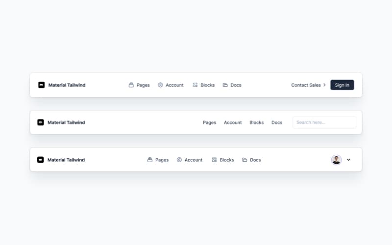 Application & Admin UI Pages